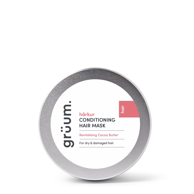 Hair mask product in a tin.