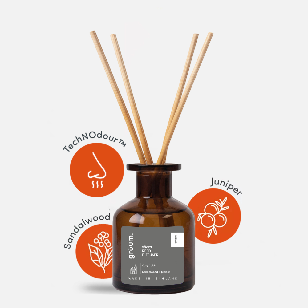 Reed diffuser with scent details