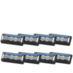 Eight razor blade cartridges